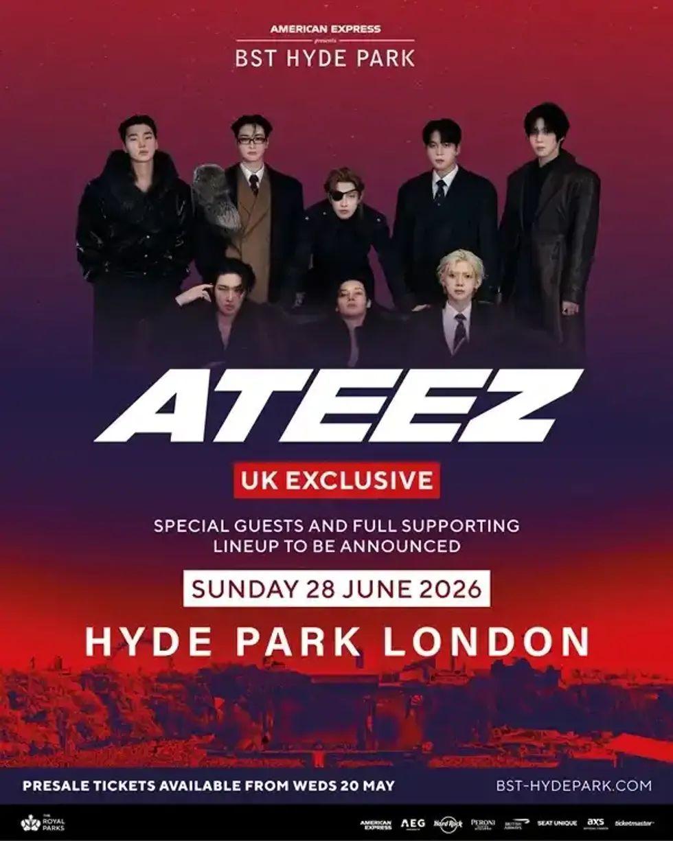 ATEEZ раскрыты как выступление BST в Гайд-парке, поскольку слухи о Джастине Бибере не оправдались